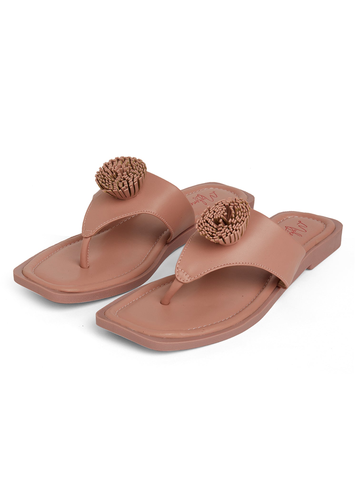 Slingback Flat Sandals with Rhinestone Decor | Pomona and Peach