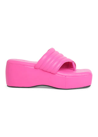 Sable Pink Platform flats